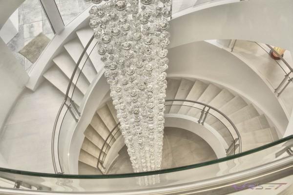 tall bubble glass chandelier