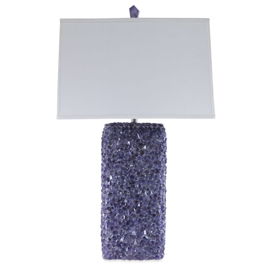 Electra Amethyst Crystal Table Lamp