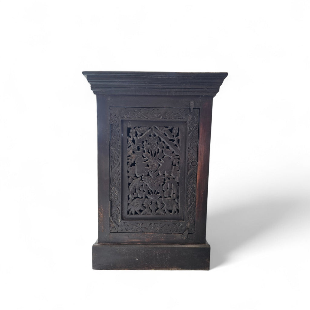 19th Century Indian Carved Hardwood Cabinet