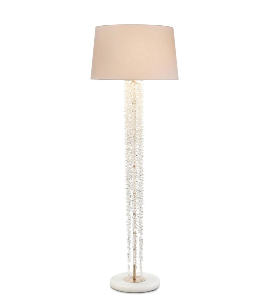 Cascading Crystal Waterfall Floor Lamp