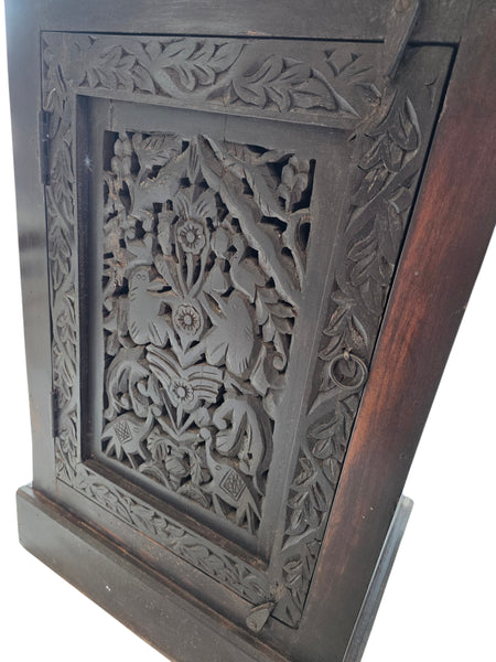 19th Century Indian Carved Hardwood Cabinet