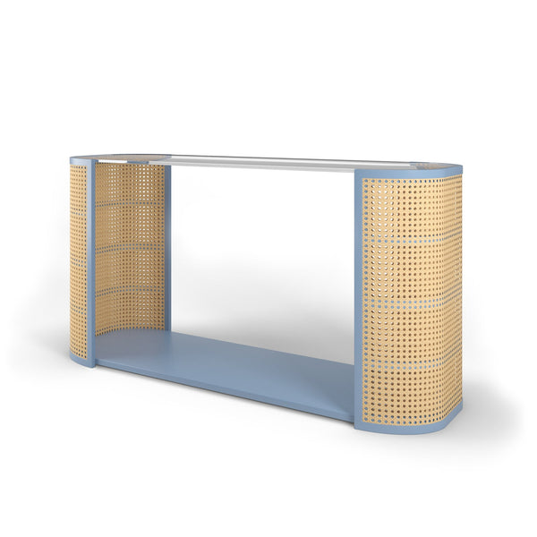 LOLA CONSOLE TABLE Summer Mist rattan and glass Table