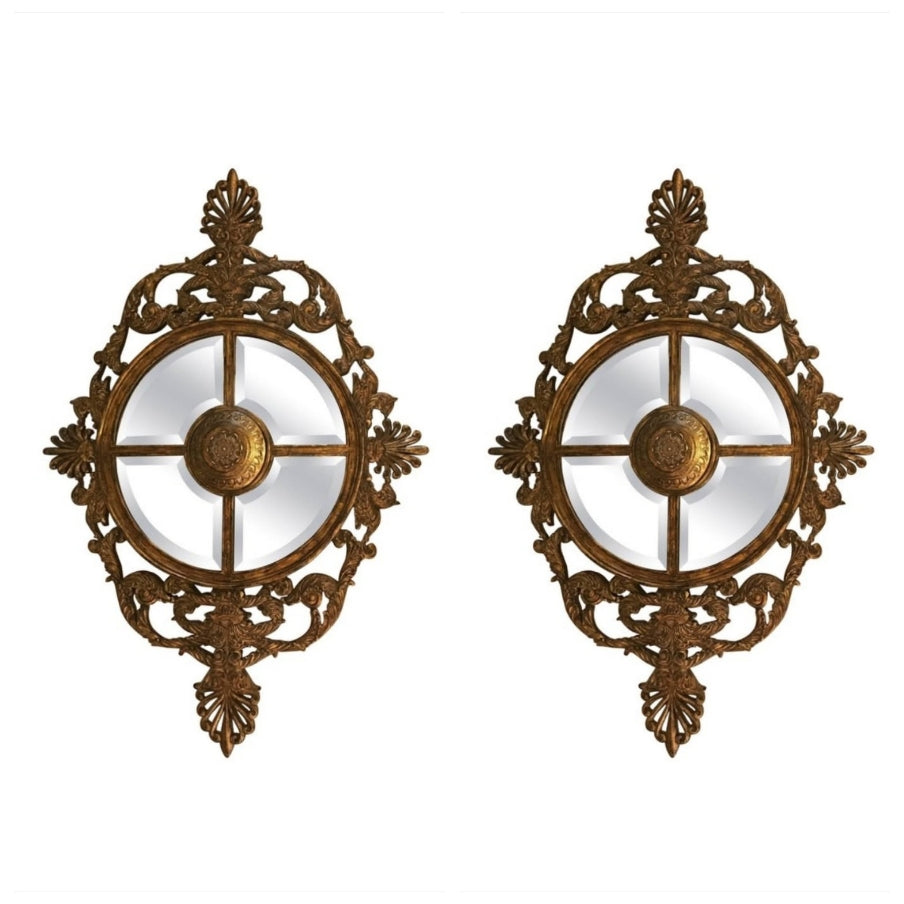 La Barge Italian Gilded Mirror - Pair
