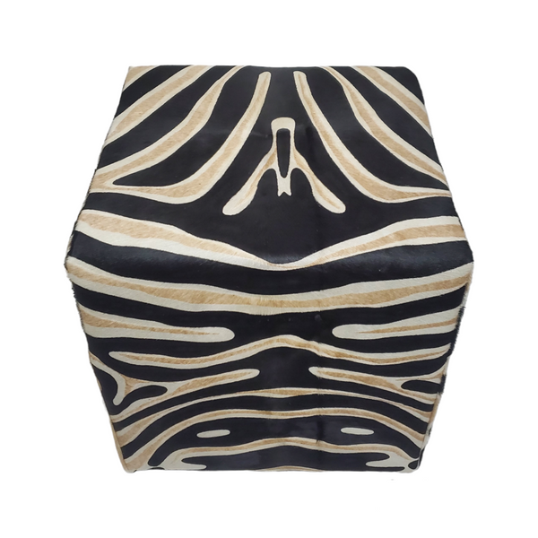 Zebra Ottoman - Cube - Choice of Size