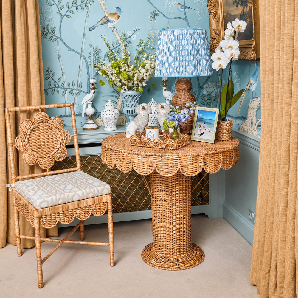 Round Rattan Pouf Table Rattan Round Table – Luxe Furniture Inc