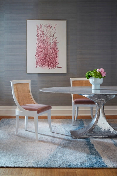 Stockholm Oval Dining Table Base - Nickel - Small