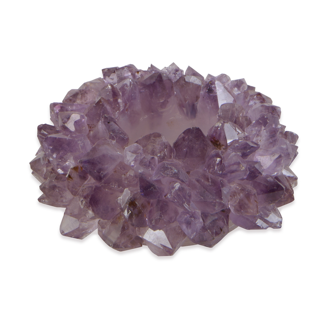 Zia amethyst candle holder small