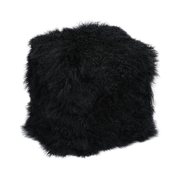 Mongolian Fur Poof Ottoman - Choice of Color