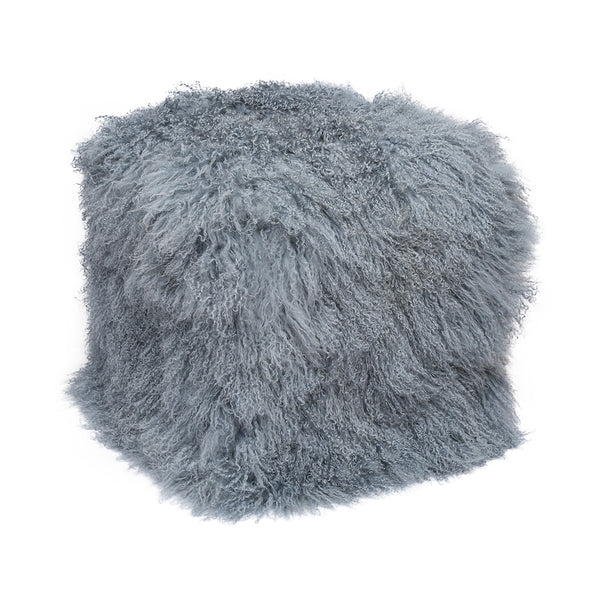 Mongolian Fur Poof Ottoman - Choice of Color