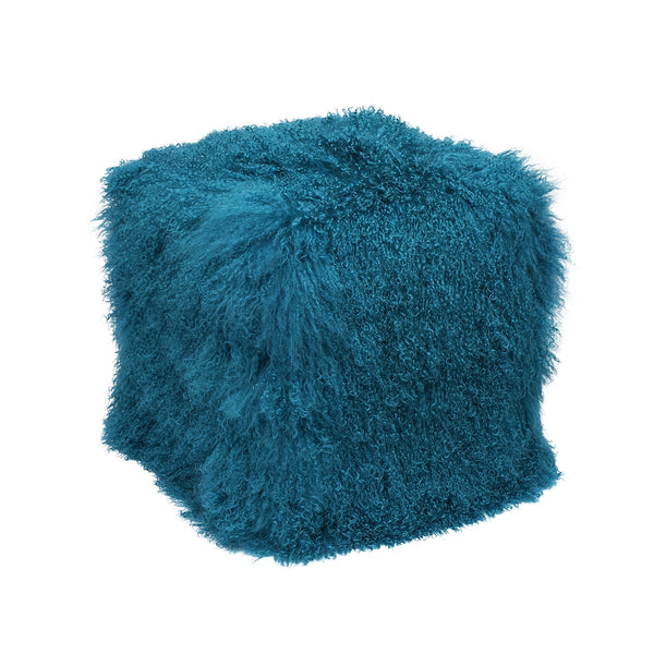 Mongolian Fur Poof Ottoman - Choice of Color