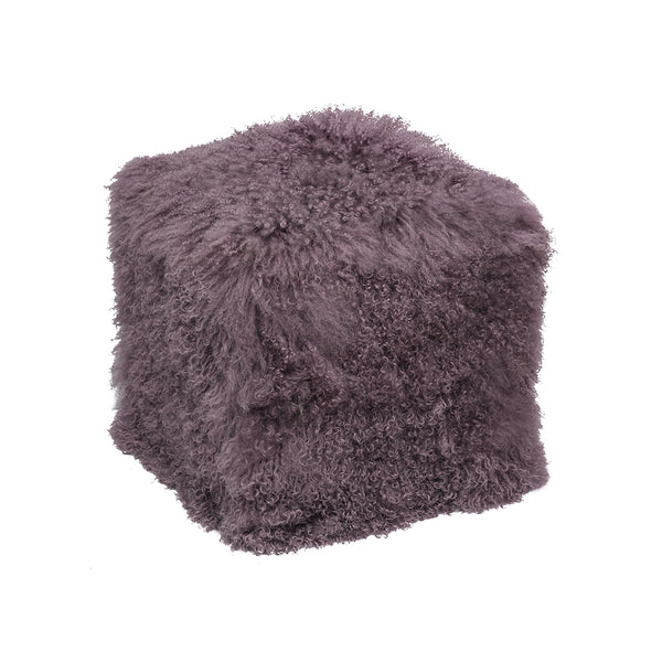 Mongolian Fur Poof Ottoman - Choice of Color