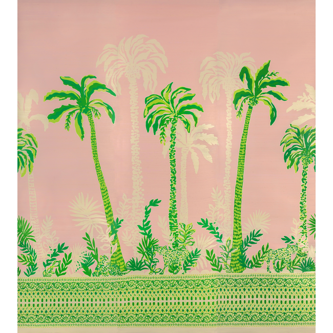 Lilly Pulitzer Palms Way Mural - Pink