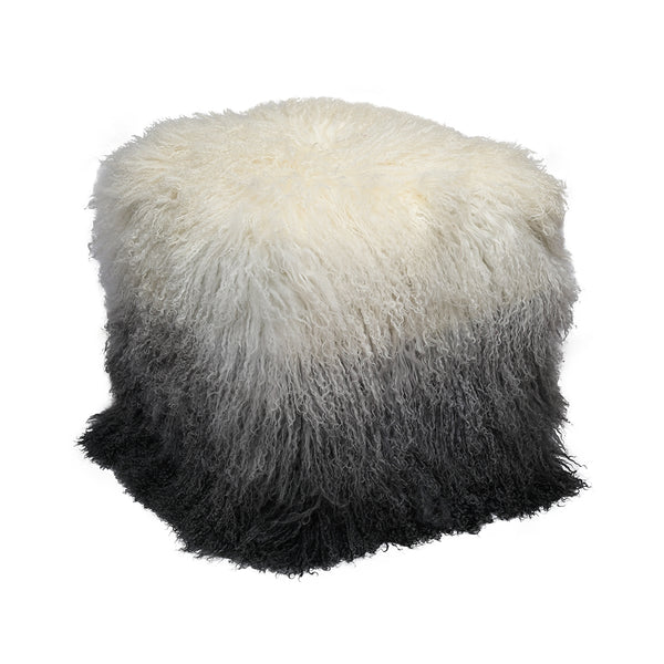 Mongolian Fur Poof Ottoman - Choice of Color