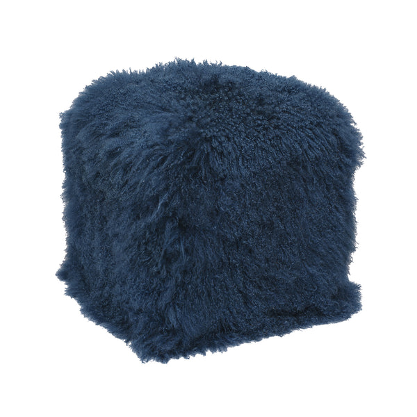 Mongolian Fur Poof Ottoman - Choice of Color
