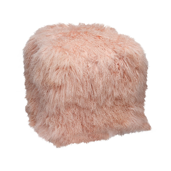 Mongolian Fur Poof Ottoman - Choice of Color