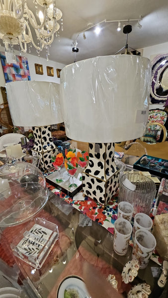 Renata Black Leopard Pagoda Table Lamp