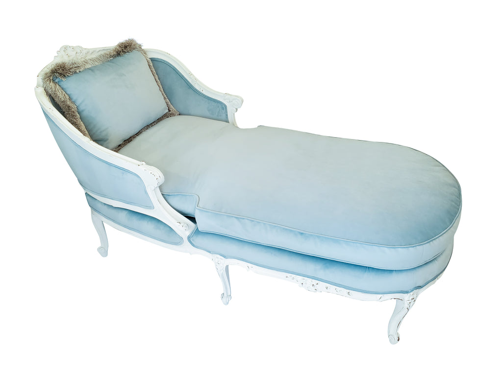 Antique Chaise Lounge - Robins Egg Blue
