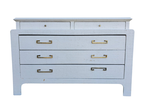 Harrison Van Horn Lacquered Grasscloth Chest of Drawers