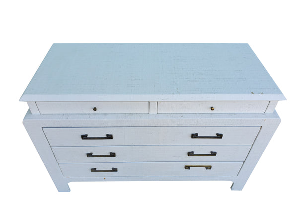 Harrison Van Horn Lacquered Grasscloth Chest of Drawers
