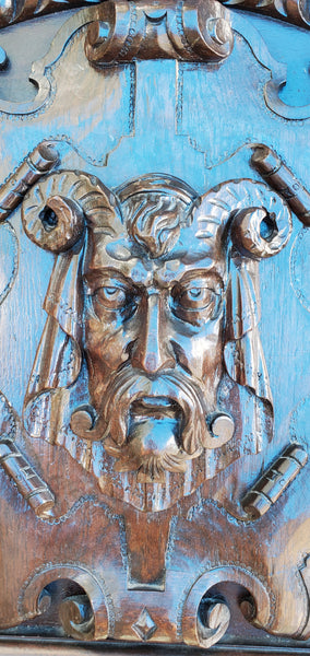 Carved tester bedstead