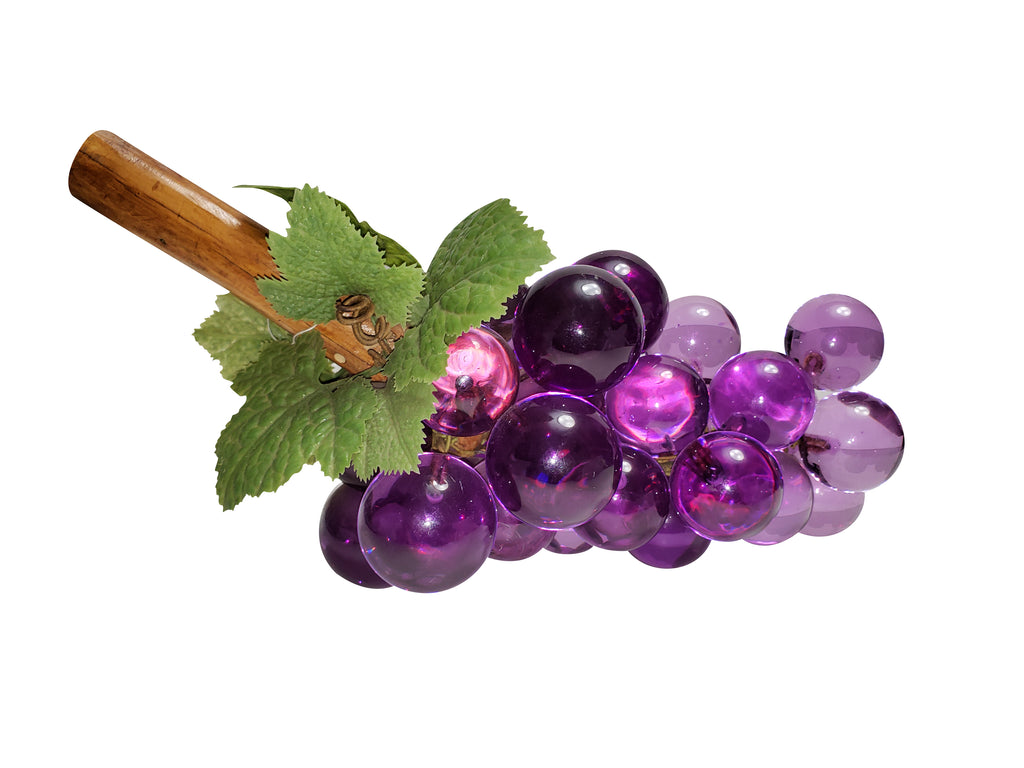 Mid century lucite grapes in purple