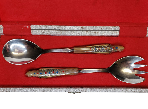 Vintage Haddad Jezzine 2pc serving set