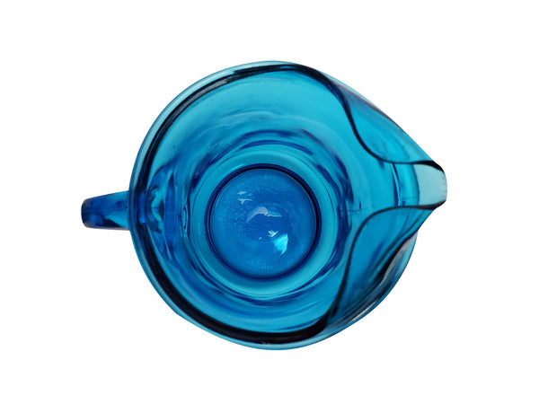 Vintage Aqua Turquoise Pitcher & Glasses