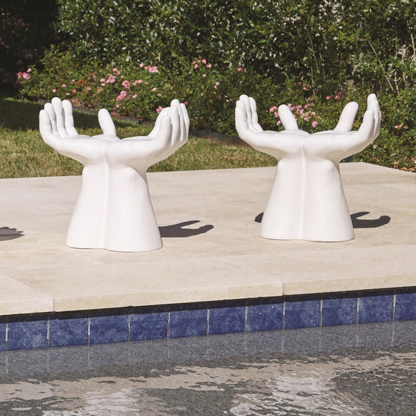 Studio A hands stool matte white
