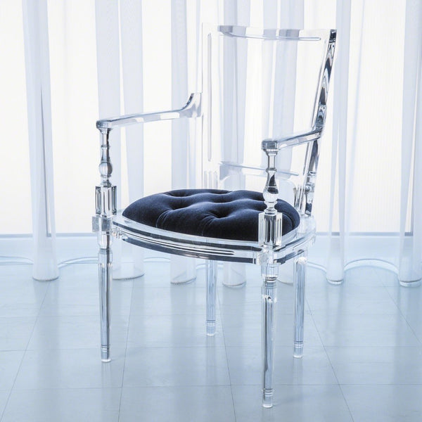 Global Views Marilyn Acrylic Arm Chair black