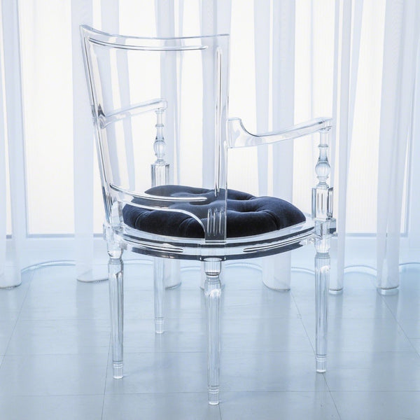 Global Views Marilyn Acrylic Arm Chair black