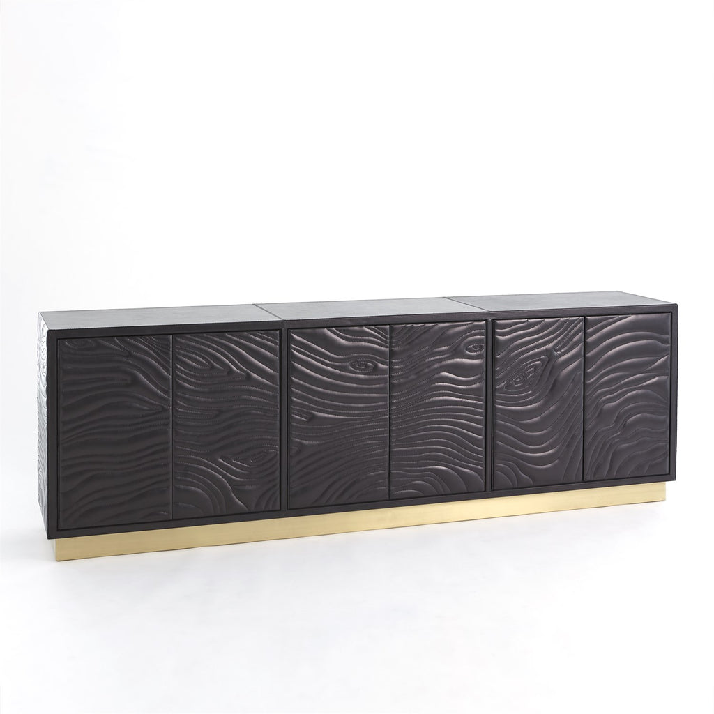 FOREST LONG CABINET CHARCOAL LEATHER