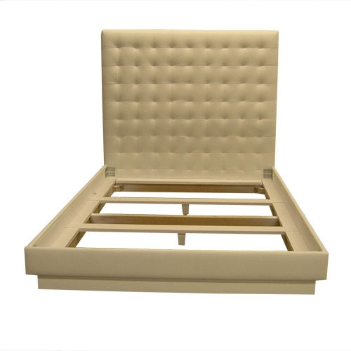 Square Tufted Bed - Queen - Choice of Fabric
