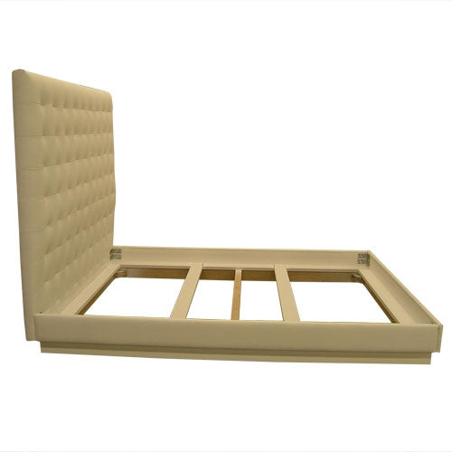 Square Tufted Bed - Queen - Choice of Fabric