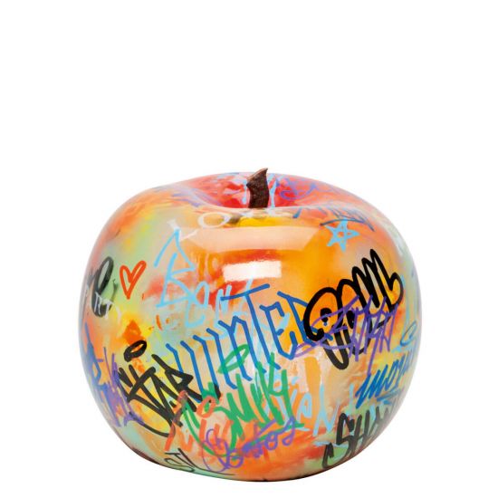Janus et cie eve petite graffiti apple ceramic object 