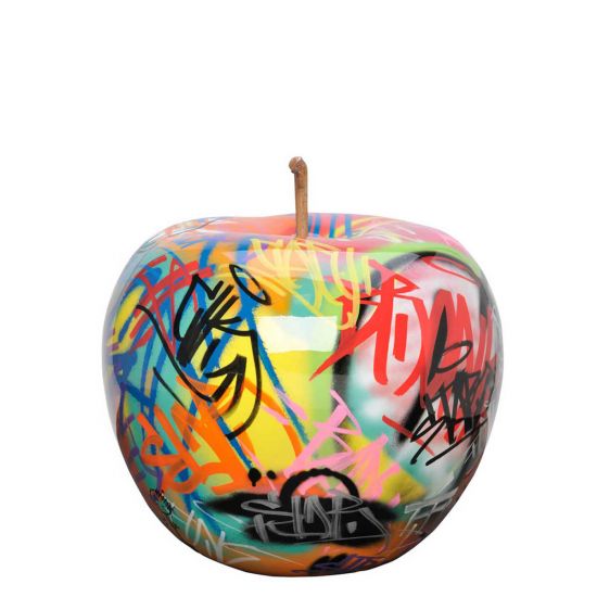 Janus et cie apple sculpture eve graffiti