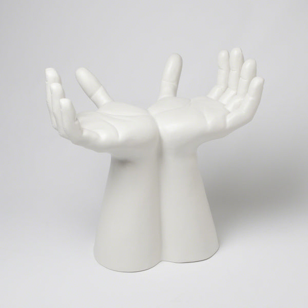Studio A Hands Stool Matte White