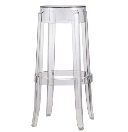 Backless Ghost Bar Stool