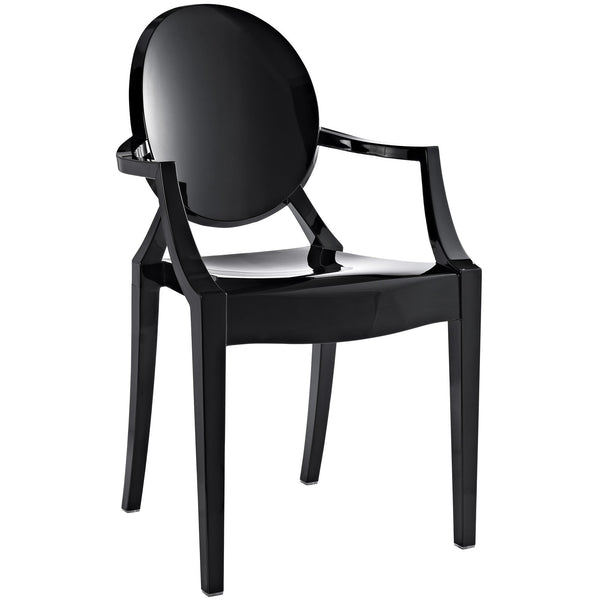 black acrylic chair