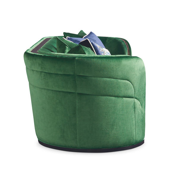 Emerald & Navy Velvet Curved Sofa - Custom Sizes