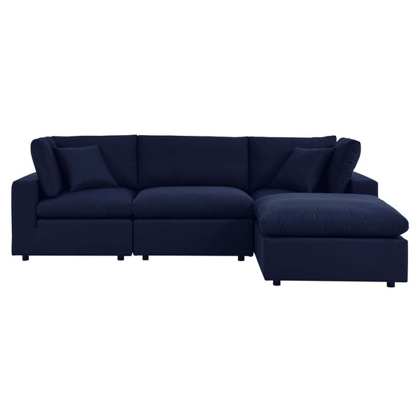 On A Cloud Sectional Sofa In Navy Sunbrella Outdoor Fabric