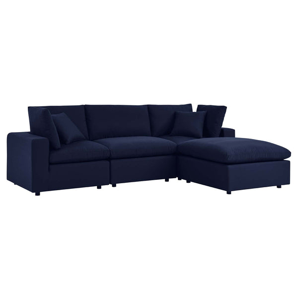 On A Cloud Sectional Sofa In Navy Sunbrella Outdoor Fabric