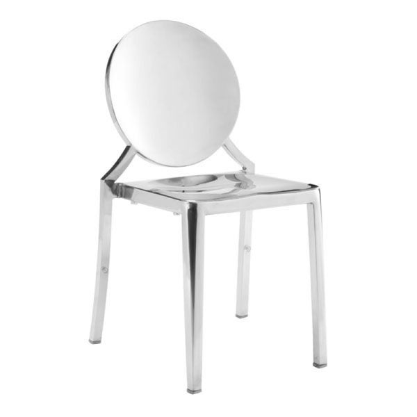 Glam Dining Chair - Silver - Set of 2