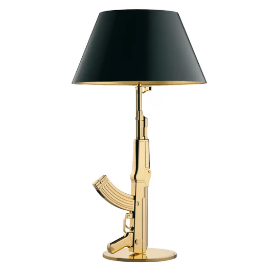 ak47 table lamp in gold
