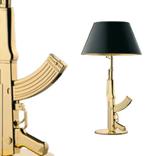 ak47 table lamp in gold