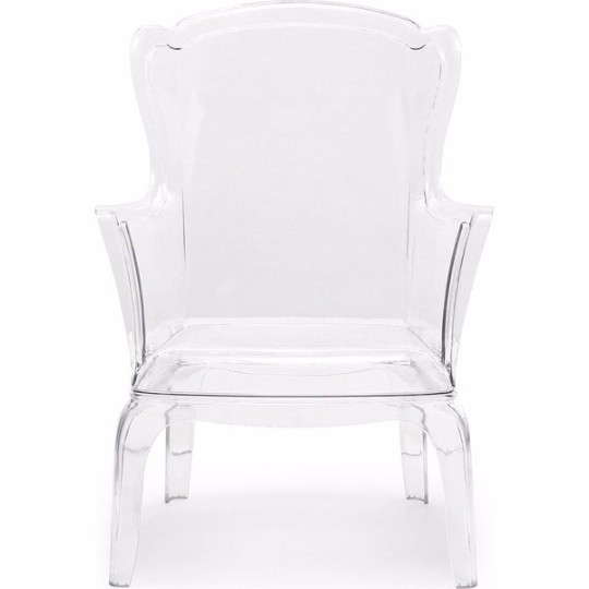 acrylic Ghost Wingback Chair