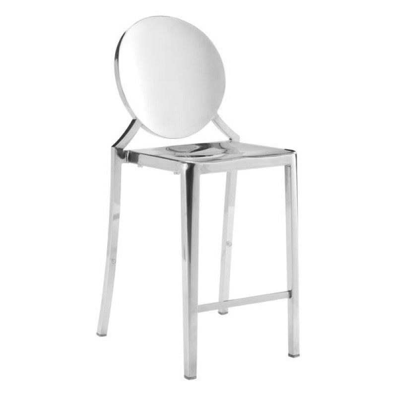 Glam Counter Stool - Silver - Set of 2