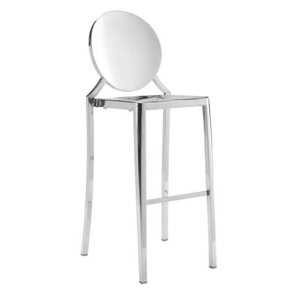 Glam Bar Stool - Silver