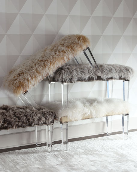 sheepskin bench