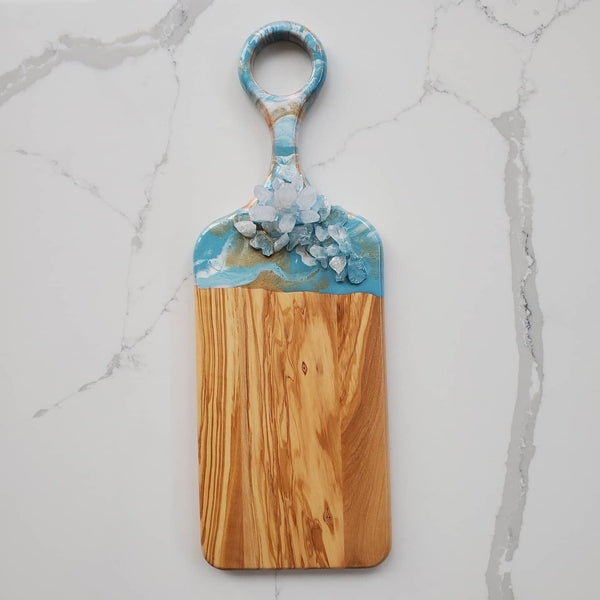 Resin Charcuterie Board - Blue & Gold