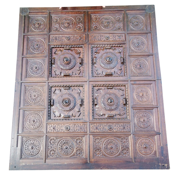 Carved canopy tester bed
